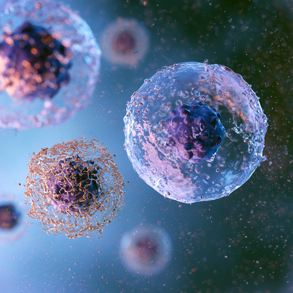 Andrew Hillman mesenchymal stem cell extracellular vesicle still, science and investment art